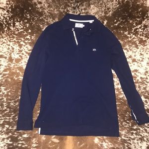 Navy blue southern tide long sleeve polo-mens